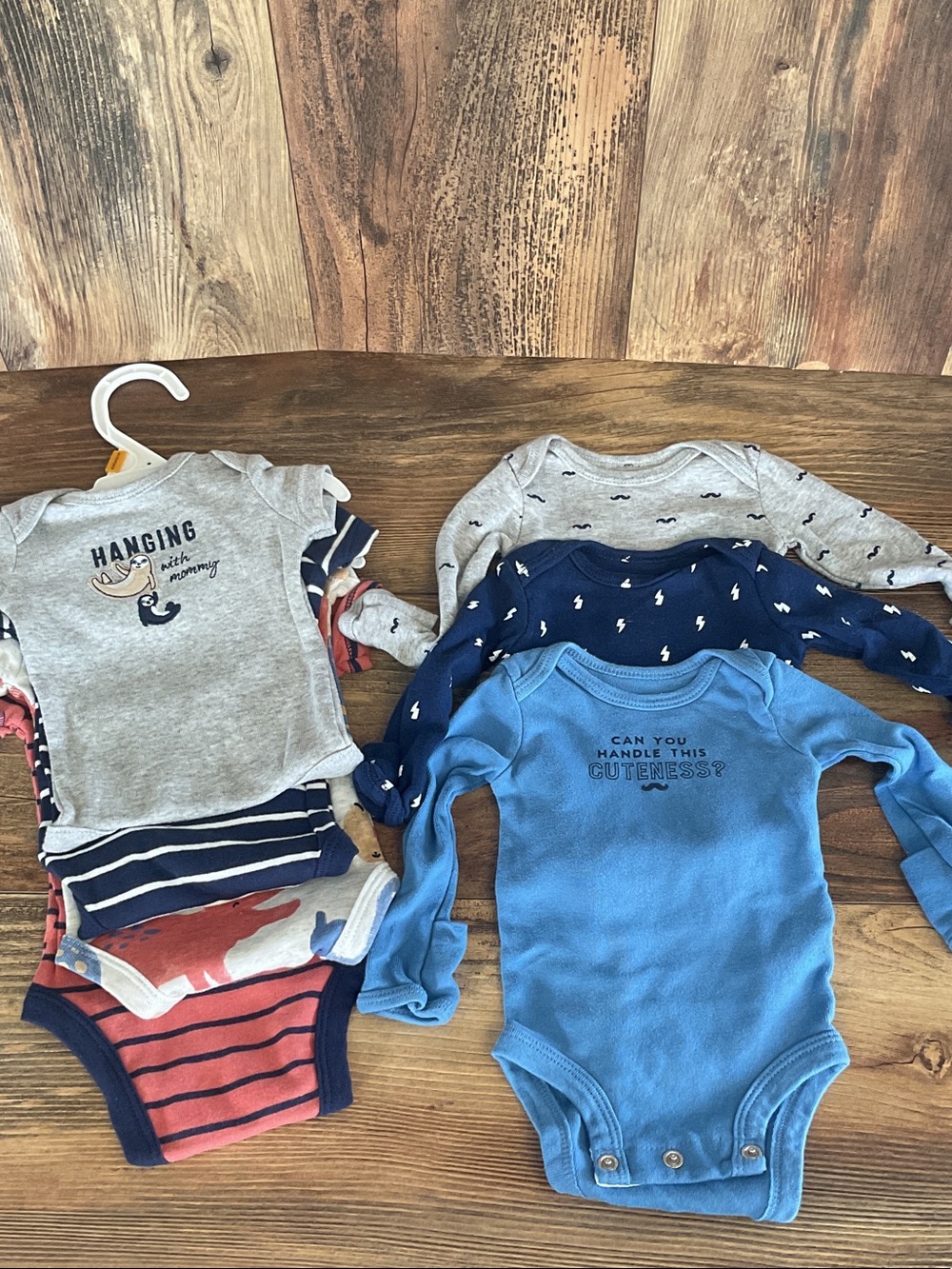 6PC Bundle Carter's One-Piece Bodysuits Newborns C362